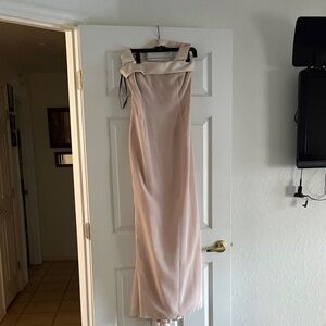 Rachel Kate Strapless Dress in Light Pink and Cream